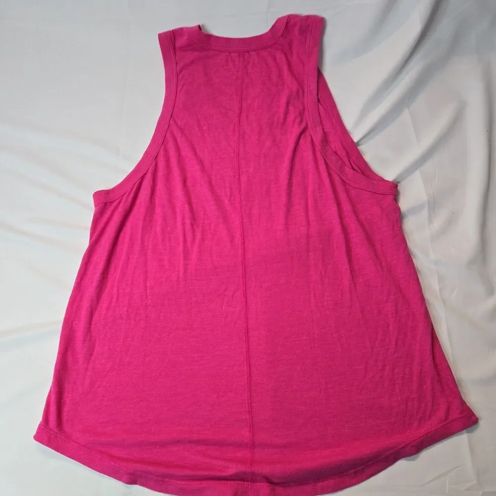 J.Crew Hot Pink Tank Top for Women L Y2K Barbiecore Tunic Summer Workout Beach